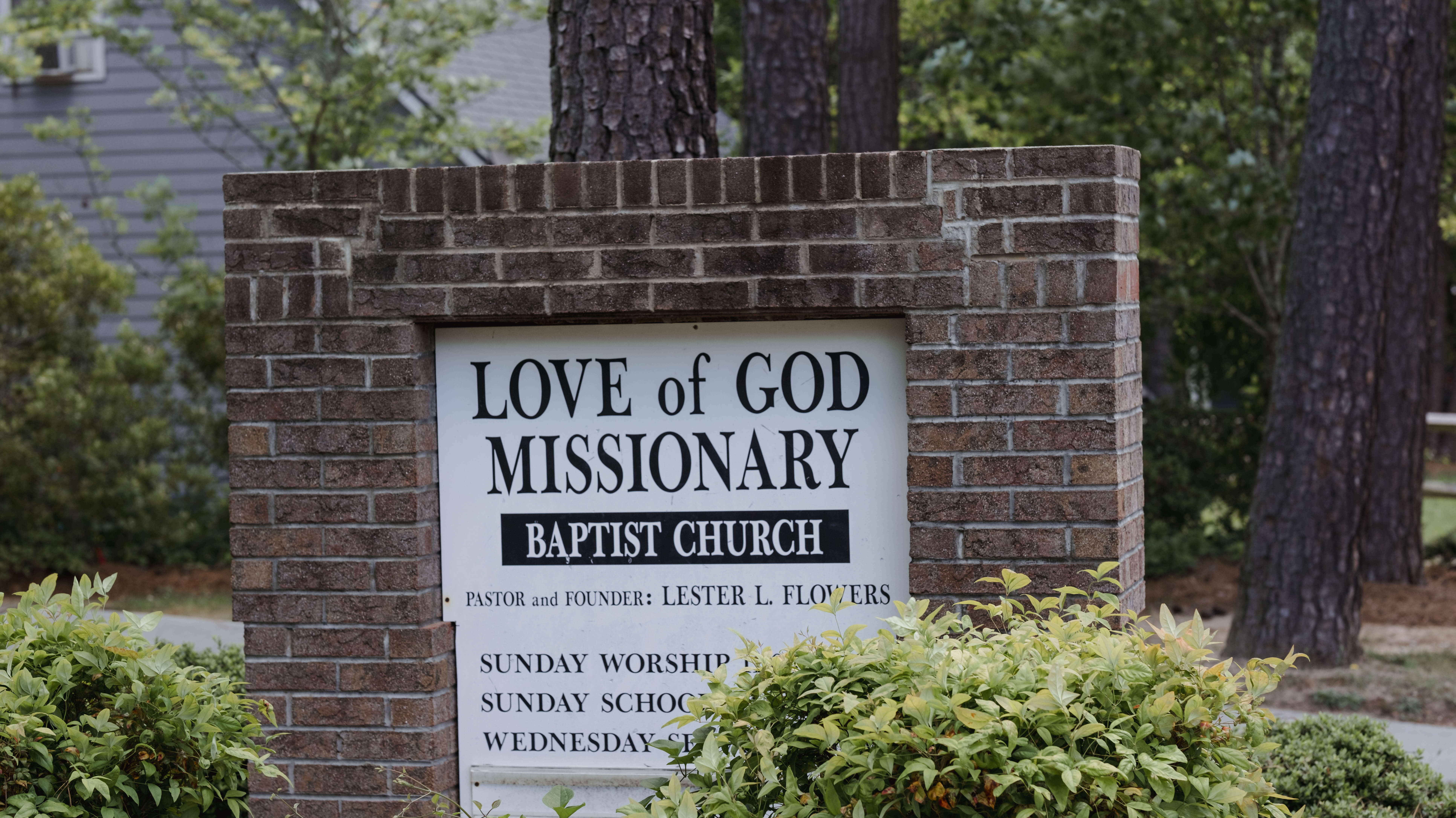 Love of God Missionary Baptist Church sign